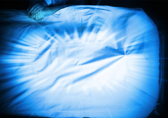 Couple and the magic light of the dying