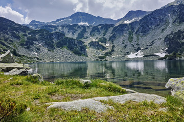 Obraz na płótnie Canvas Banderishki Chukar Peak and The Fish Lake, Pirin Mountain, Bulgaria