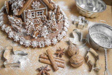 gingerbread house in detail