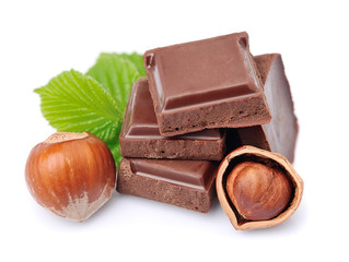 Chocolate with hazelnuts