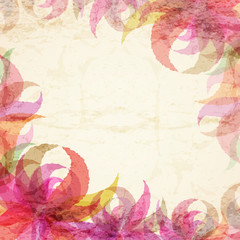 Fototapeta na wymiar Stylized watercolor background with absrtract flower
