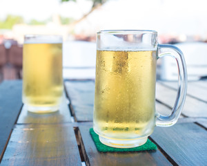 Two glasses of beer