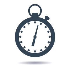 vector plane icon stopwatch, timer. Vector illustration
