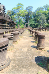 View at floor level of the Baphuon temple in the Angkor, Siam Reap, Cambodia