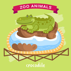 Vector Zoo Animal, Crocodile
