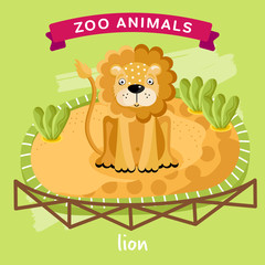 Vector Zoo Animal, Lion