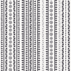 Hand drawn tribal seamless pattern with geometric ornament.