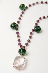 Handmade necklace with gemstone