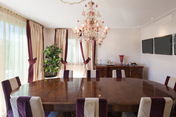 Interior, comfortable dining room