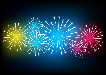 Fototapeta na wymiar Color fireworks for Your design