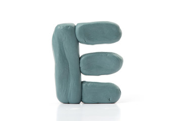 Colour plasticine letter