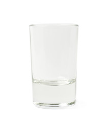 Empty glass shot isolated