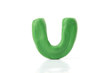 Colour plasticine letter