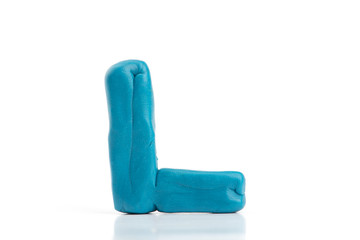 Colour plasticine letter