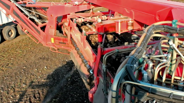 Sugar beet in agricultural machinery