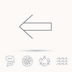 Back arrow icon. Previous sign.