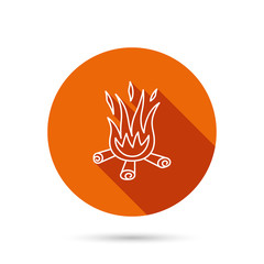 Bonfire icon. Fire sign.
