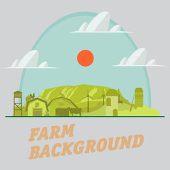 Naklejka premium farm background - vector