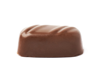 Small chocolate candy bar isolated