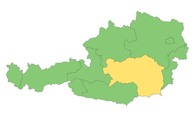 Österreich - Steiermark (Vektor in Grün)