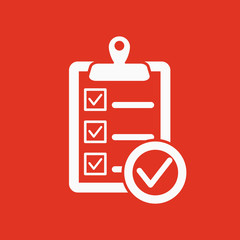 Fototapeta premium The checklist icon. Clipboard symbol. Flat