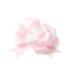 Decorational ribbon gift bow isolated
