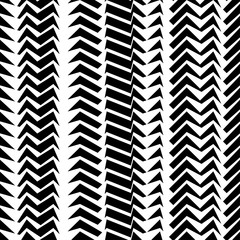 Seamless black and white decorative vector background with abstract geometric pattern