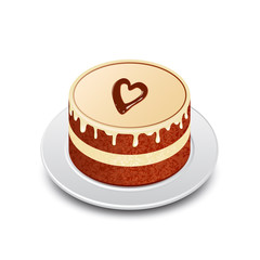 Valentines chocolate cake