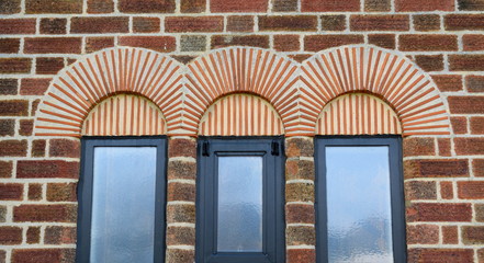 Detail of beautiful arches above windows