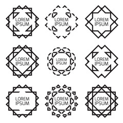 geometric vintage label