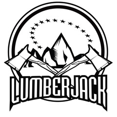 Lumberjack since ever. Hipster vintage style vector illustration. 