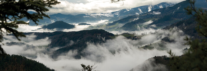 Alsace, Vosges, Tour du Faudé en hiver