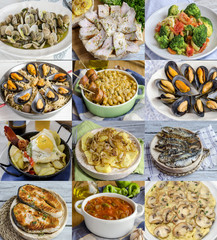 Variety of homemade dishes