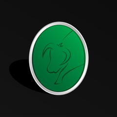 Cow head icon vector. Vector illustration.