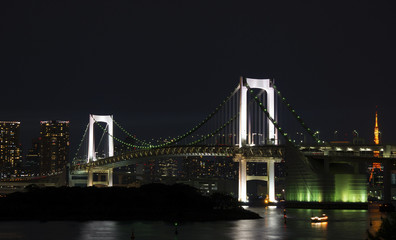 Obraz premium The Rainbow bridge in Tokyo