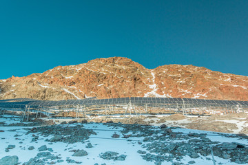 mountains in Austria with solar panels