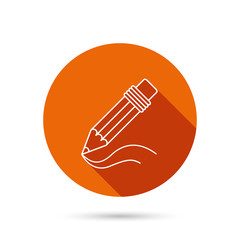 Pencil icon. Drawing tool sign.