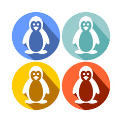 Cute Penguin Circle Icons