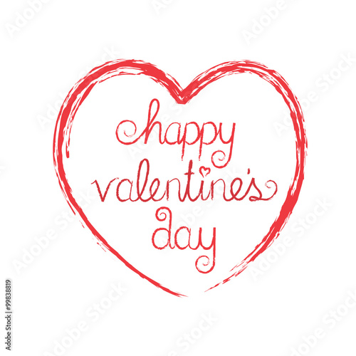 "HAPPY VALENTINE’S DAY framed by heart " Stock image and royaltyfree