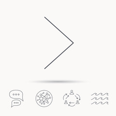 Right arrow icon. Forward sign.