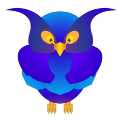 Fun blue and purple owl