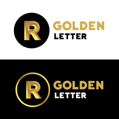 Letter R logo icon design template elements