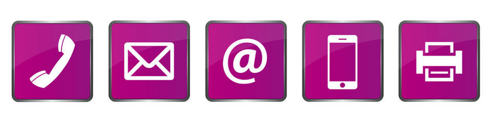 5 Kontakt Buttons - violett