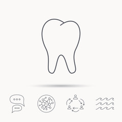 Tooth icon. Stomatology sign.