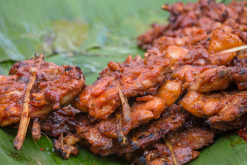 Grilled chicken with bones