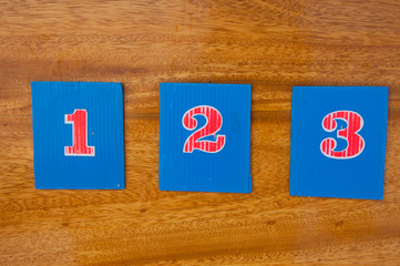 Fototapeta premium number card for learning