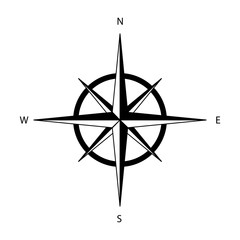 Naklejka premium Black wind rose