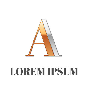 graphic elegant silver and gold impossible font, symbol, alphabe