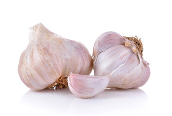 garlic on white backgound