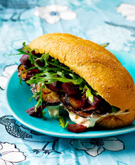 sandwiches with vegetables and cheese